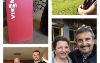 Eine Collage verschiedener Fotos eines Besuchs bei Viessmann im Allgäu.