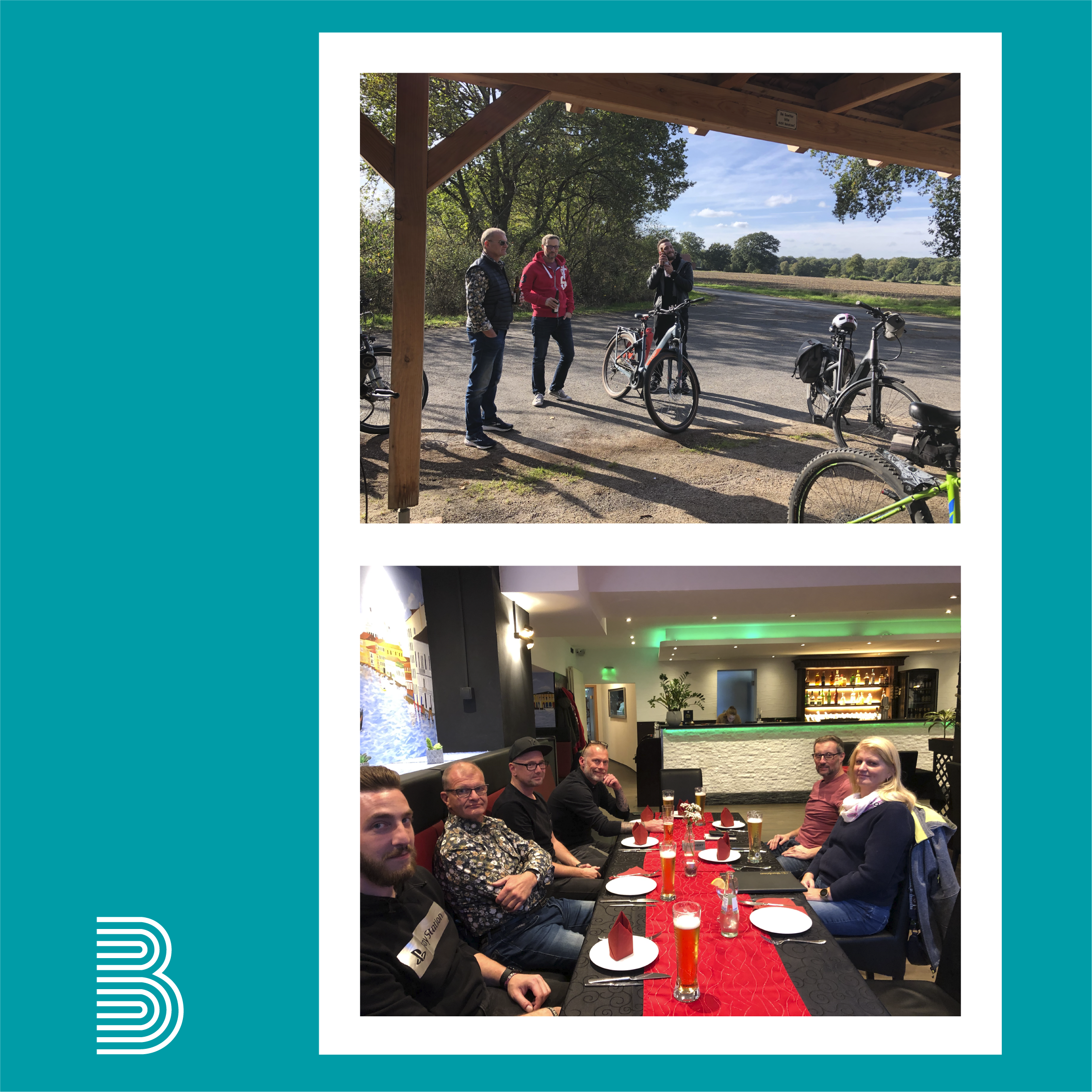2022_10_fahrradtour Bildcollage von einem Firmenarbeitstrip.