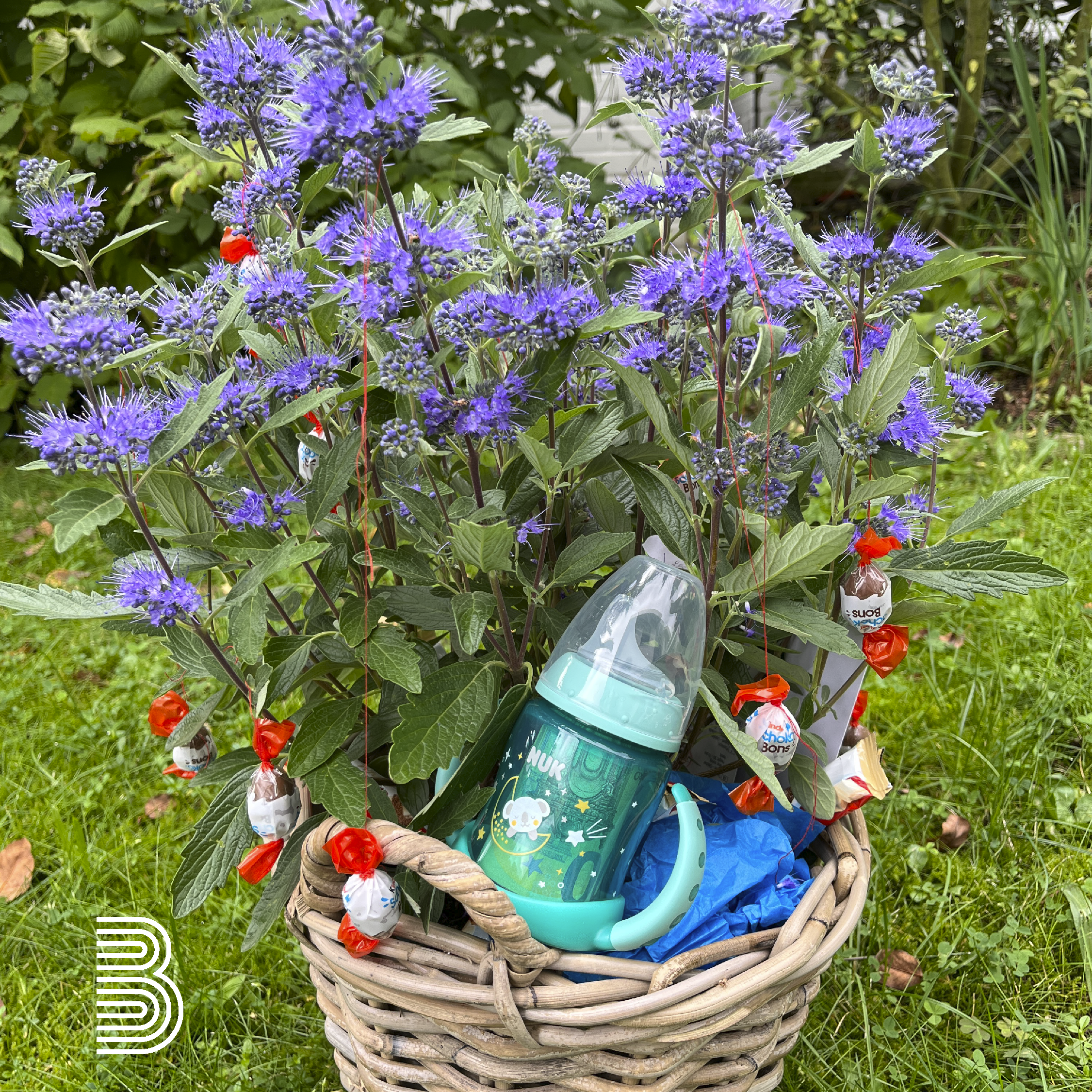 2023_09_baby_kachel Präsentkorb mit Baby-Sachen.