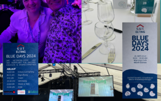 Collage aus Bildern eines Besuches einer Veranstaltung des Großhandels G.U.T. Elting