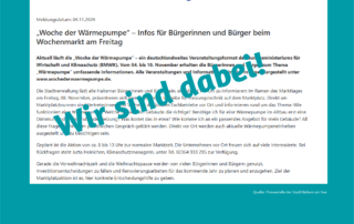Zeitungsbericht zur Woche der Wärmepumpe