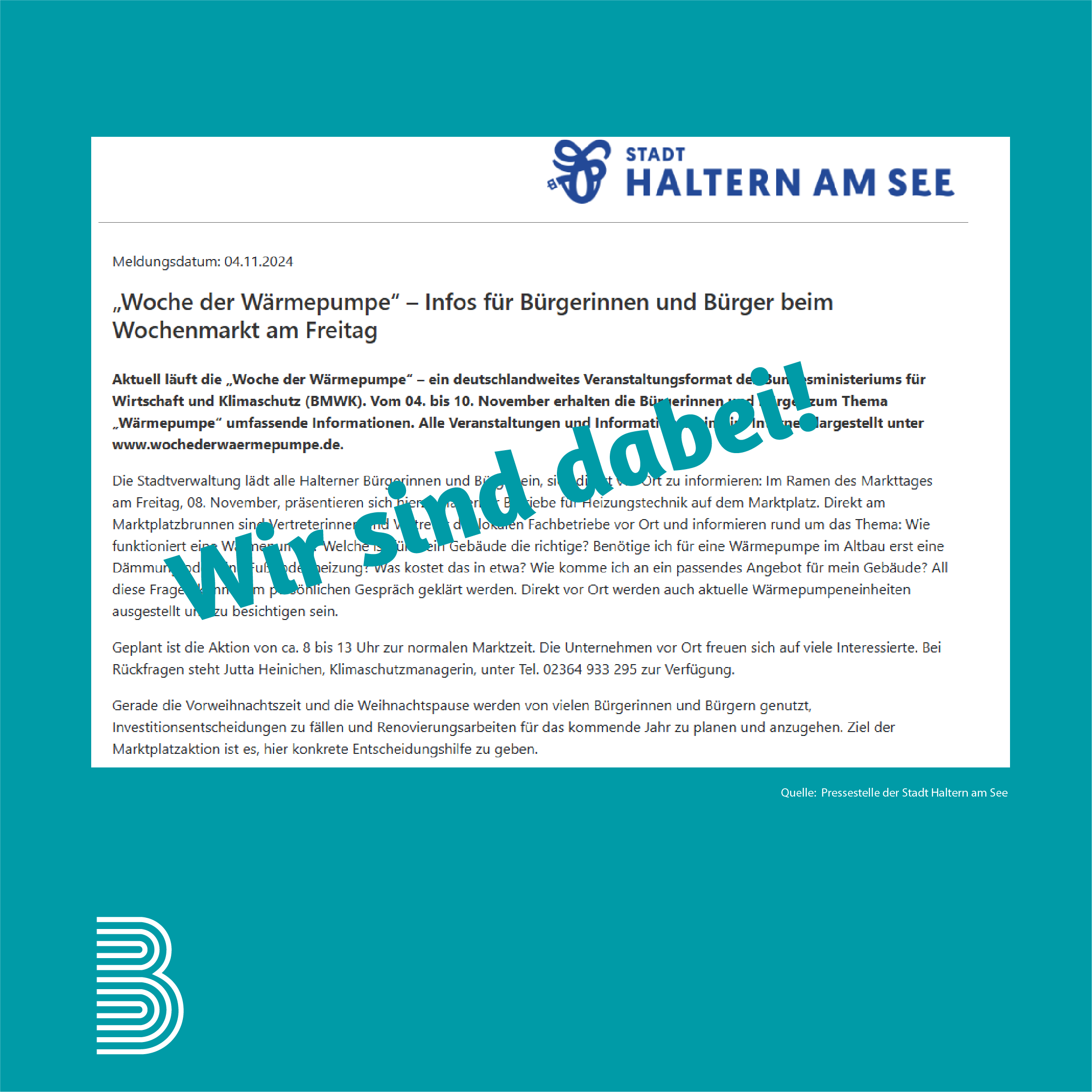 2024_11_07_wp_tag Zeitungsbericht zur Woche der Wärmepumpe