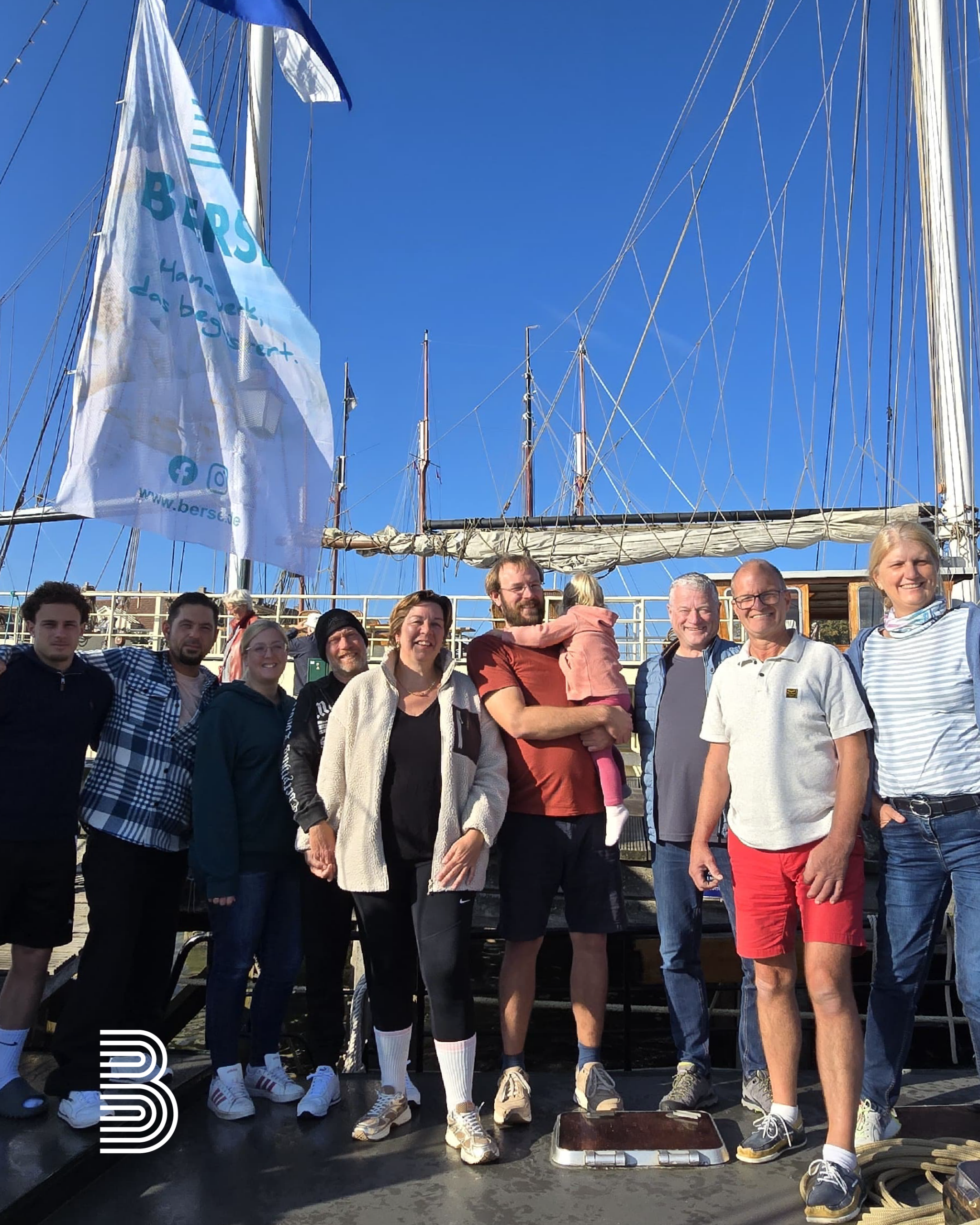 2025_ijssel_01 Team Berse entert die Tjalk Zorg met Vlijt: Mit dem Plattbodenschiff segelten wir gemeinsam übers IJsselmeer.