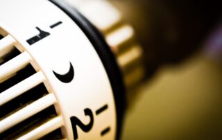 Ausschnitt eines Heizkörperthermostates.