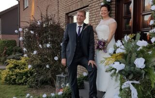 Hochzeitsfoto von Meister Kai und seiner Angetraute Kathrin.