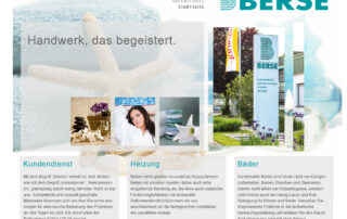 Screenshot der neuen Internetseite der Berse GmbH.